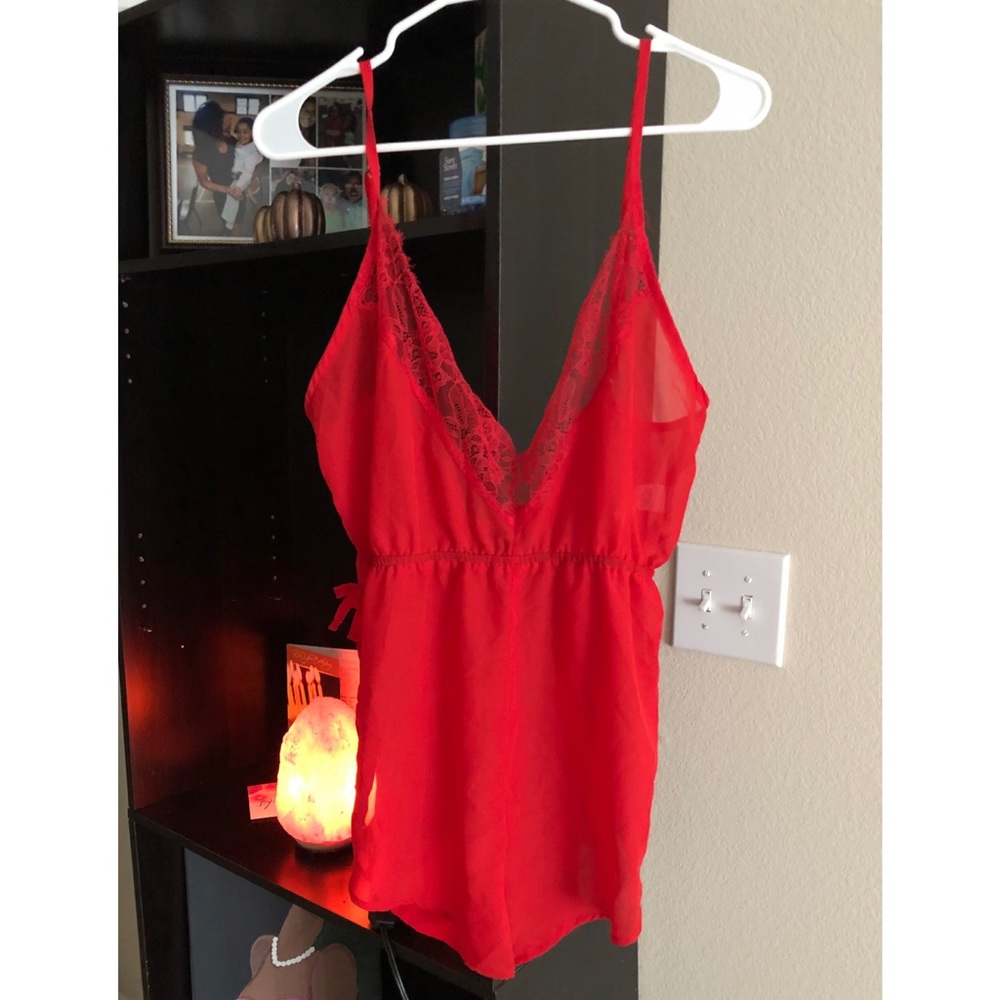 beautiful red lingerie